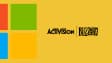 Τα λογότυπα της Microsoft και της Activision Blizzard