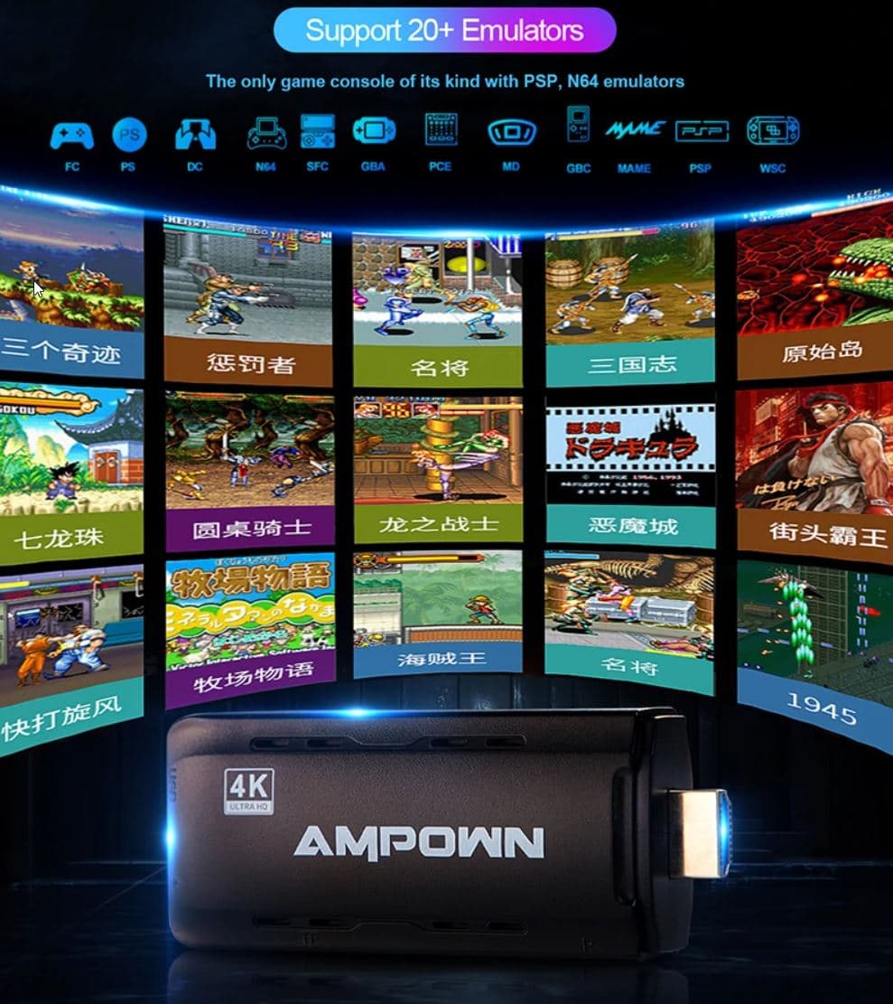 , [#Ιστορικό_Χαμηλό] Ampown U9 : Ένα ικανότατο Emulator Stick, με Amlogic S905X3, 10.000+ παιχνίδια και 2 ασύρματα χειριστήρια, στα 55€!, TechWar.gr