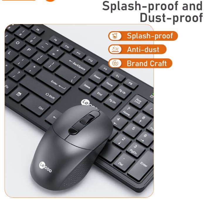 , [ΟΡΜΑΤΕ] Lecoo KW201 Σετάκι από ασύρματο Πληκτρολόγιο (full keyboard 104 πλήκτρων) και Mouse με μόλις 16.5€!, TechWar.gr