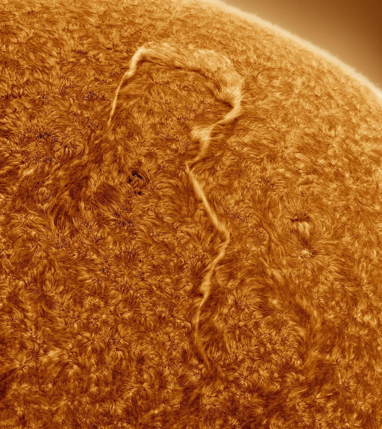 Plasma on sun's surface