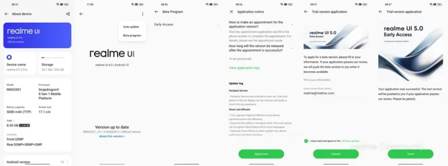 , Πώς να εγγραφείτε στο Realme UI 5.0 Early Access [Android 14]?, TechWar.gr
