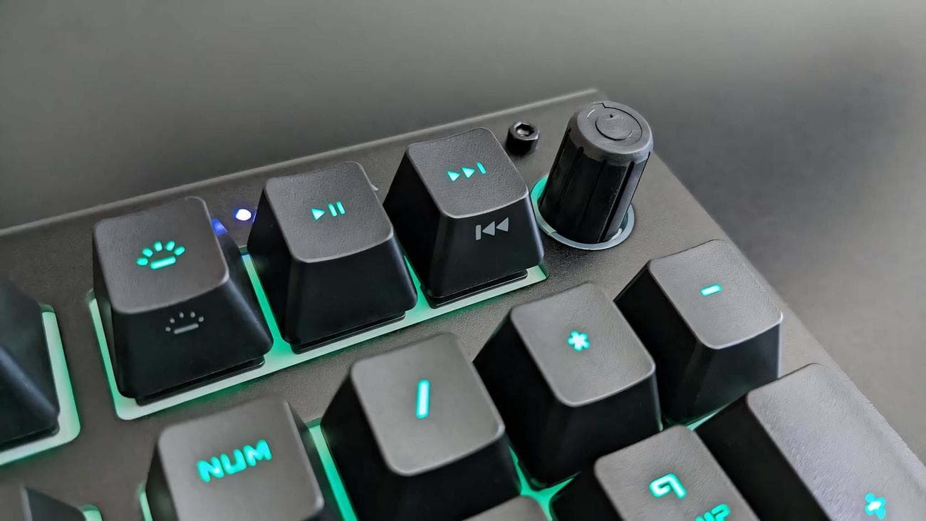 Das Keyboard X50Q volume dial.