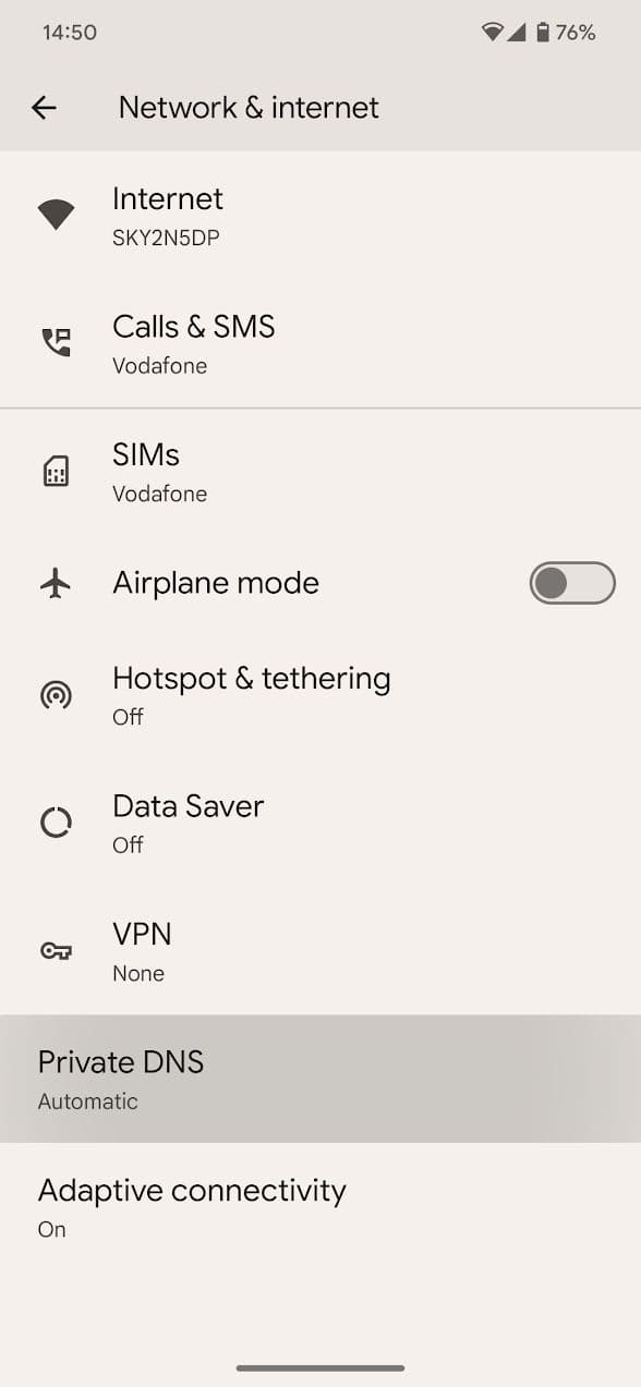 , Πώς να κάνετε το Android να χρησιμοποιεί τον διακομιστή DNS της επιλογής σας, TechWar.gr