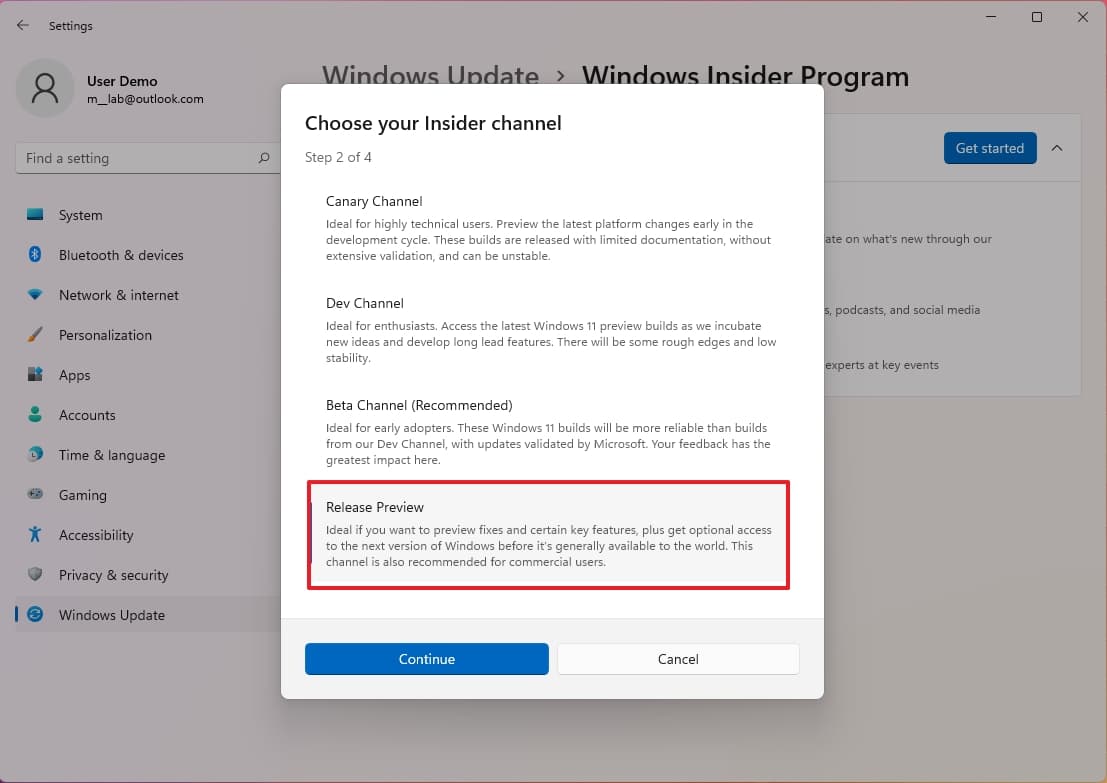 Windows 11 έκδοση 23H2 από το Κανάλι προεπισκόπησης έκδοσης