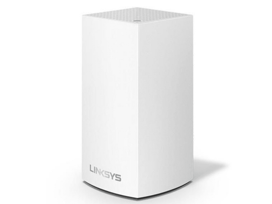 A Linksys router on a white background