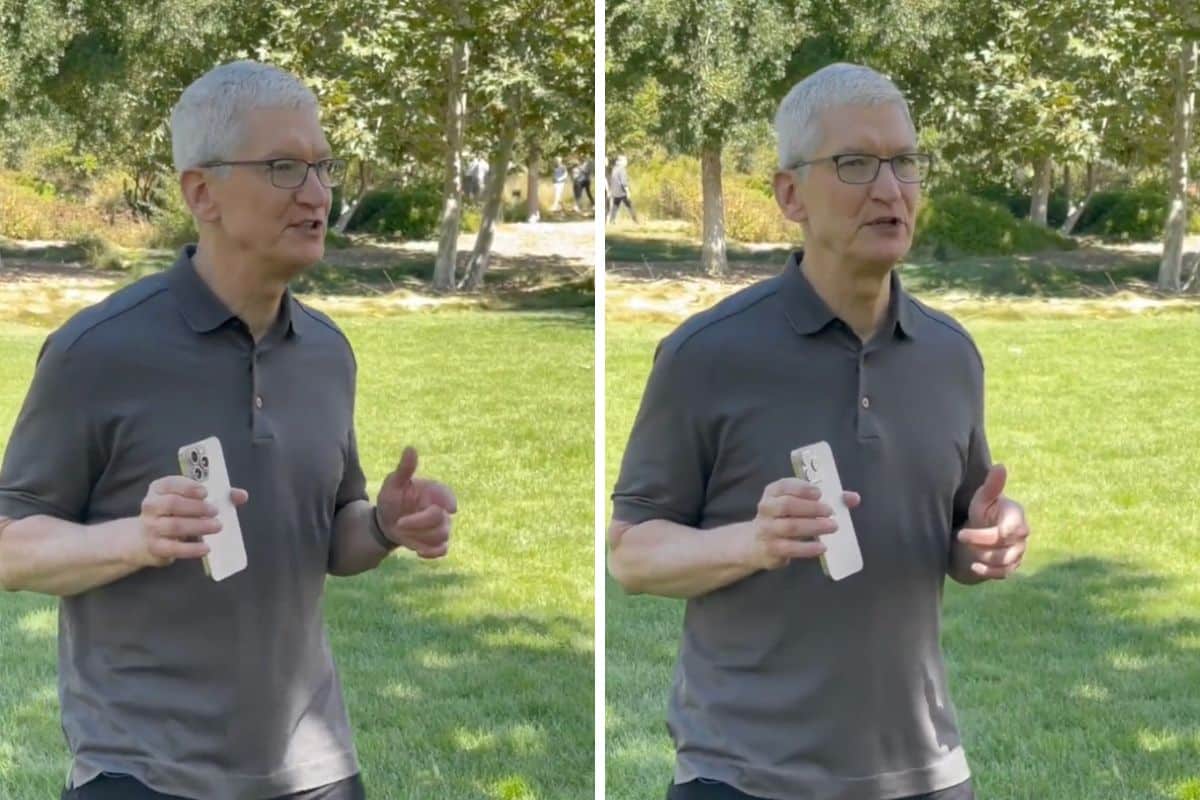 Ο Tim Cook χρησιμοποιεί φυσικό Titanium iPhone 15 Pro
