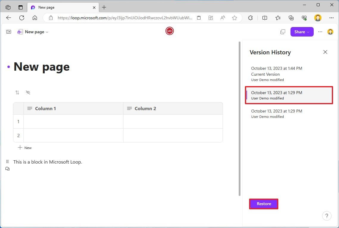 Ιστορικό επαναφοράς βρόχου