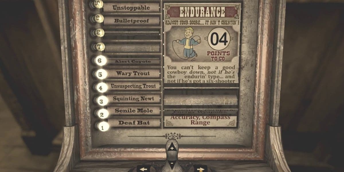Endurance SPECIAL in Fallout New Vegas