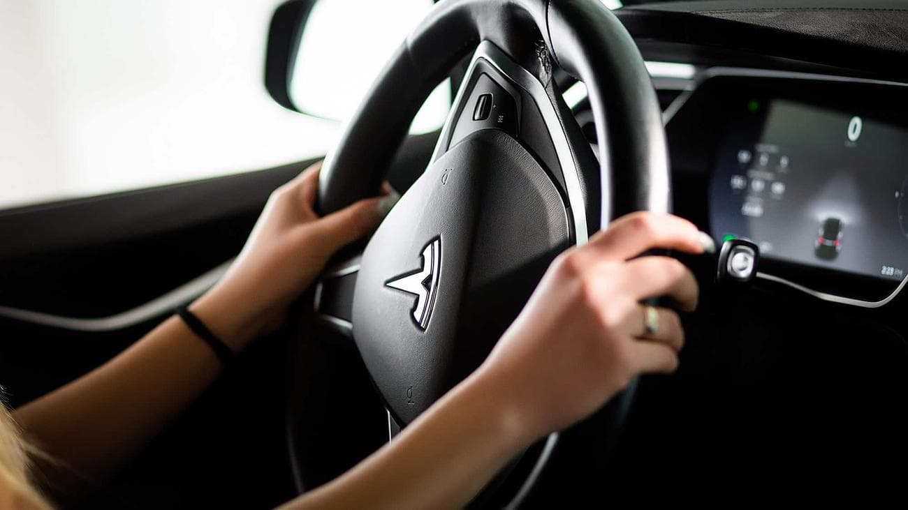 Tesla steering wheel