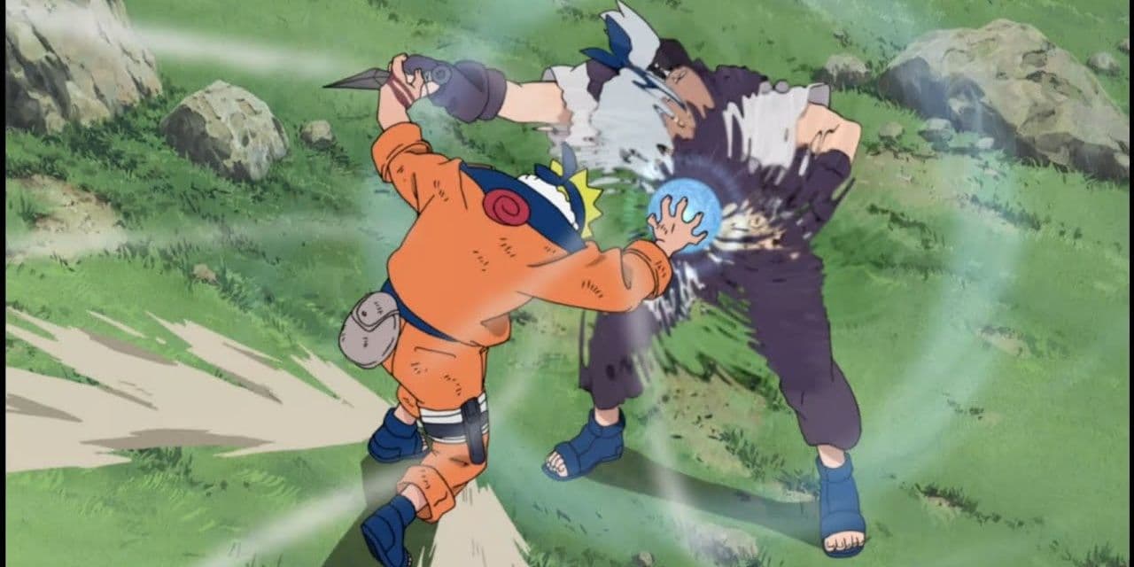 Naruto's first Rasengan against Kabuto