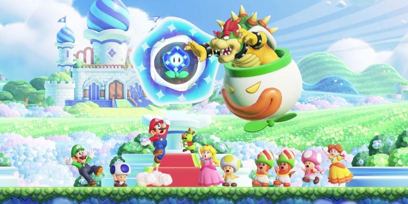 Μια σκηνή με χαρακτήρες στο Super Mario Bros. Wonder