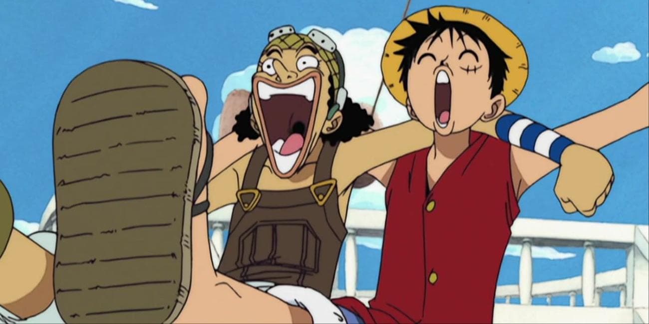 Ο Usopp και ο Luffy διασκεδάζουν στο The Going Merry In One Piece
