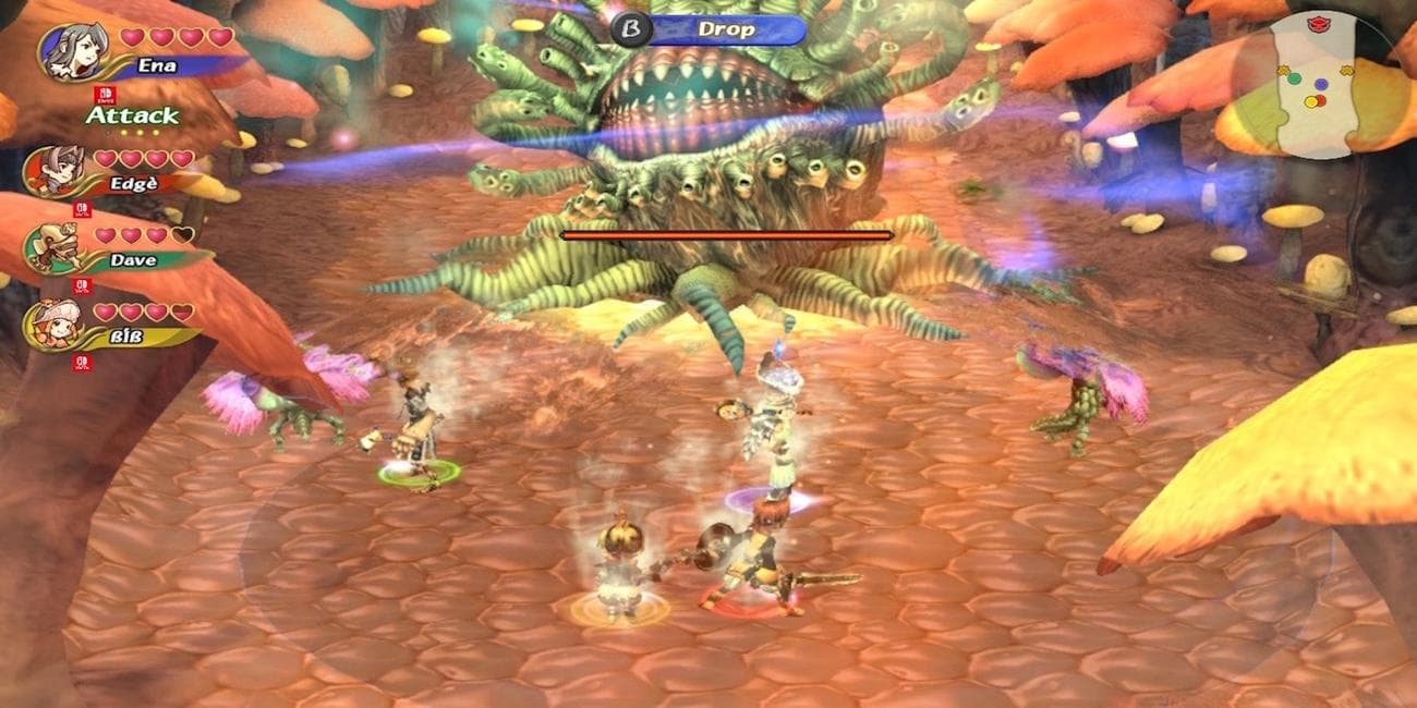 Πολεμώντας ένα αφεντικό στο Final Fantasy Crystal Chronicles