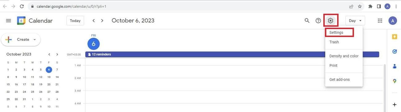 Επισήμανση στιγμιότυπου οθόνης Ρυθμίσεις ημερολογίου