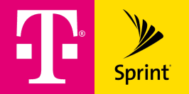 Τα λογότυπα T-Mobile και Sprint δίπλα-δίπλα