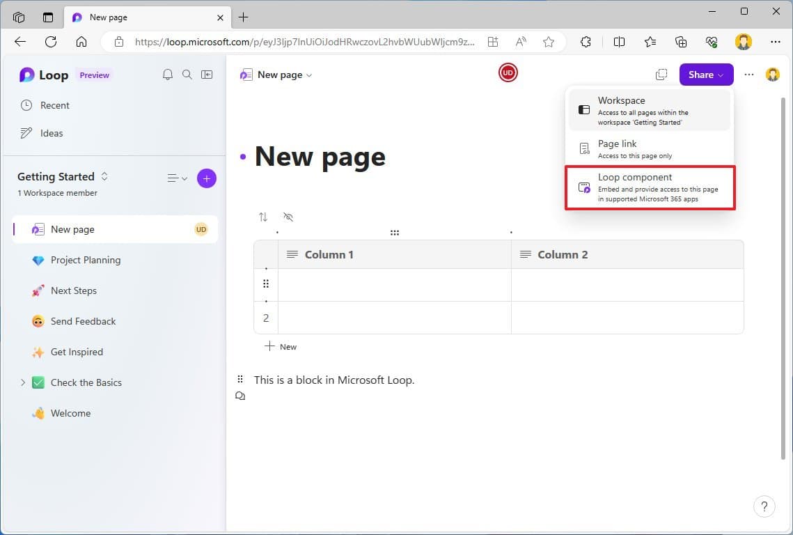 Κοινή χρήση βρόχου