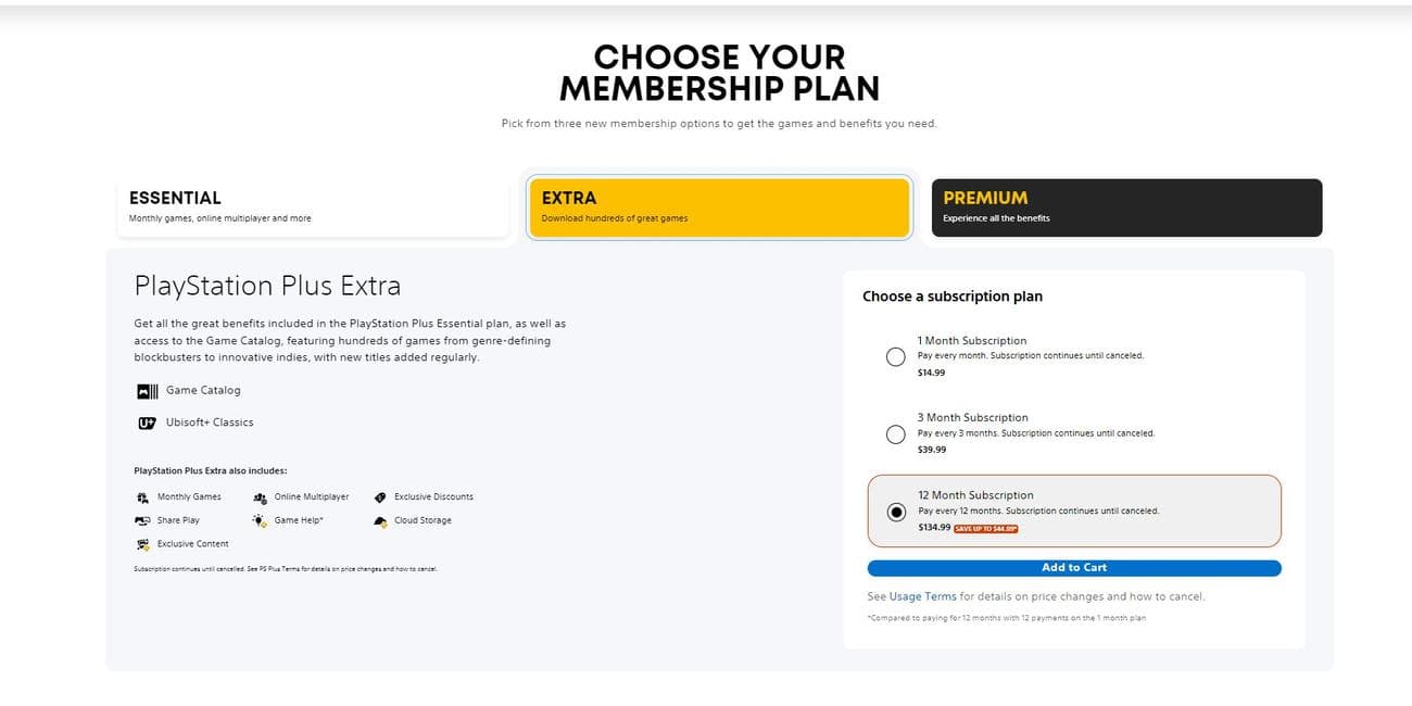 ps plus extra membership plan
