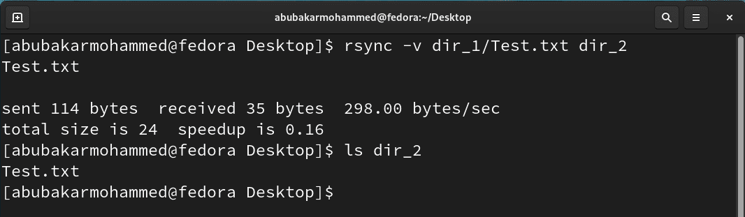 rsync αντιγράψτε ένα αρχείο στον κατάλογο