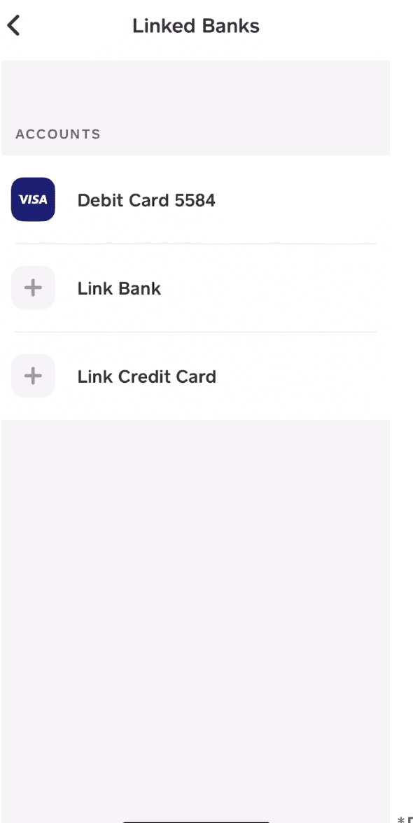 Επιλέξτε έναν τύπο λογαριασμού για σύνδεση στην εφαρμογή Cash.