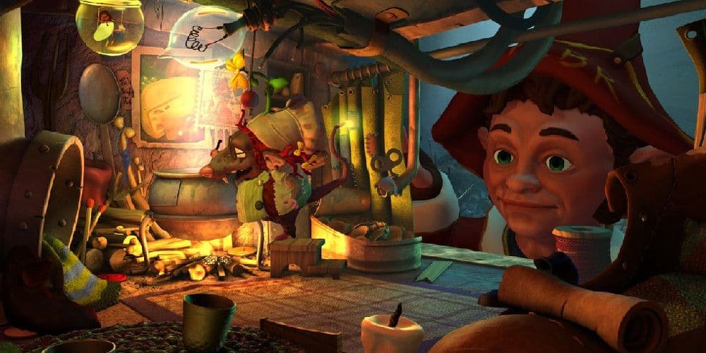 Ένας καλικάντζαρος κοιτάζει σε ένα μικρό δωμάτιο, όπου ένα ποντίκι μαγειρεύει.  Πηγή εικόνας: igdb.com