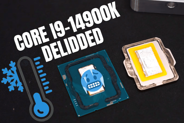 Delidded Intel Core i9-14900K CPU Runs 13C Cooler, IHS & TIM Design Same As 13th Gen 1