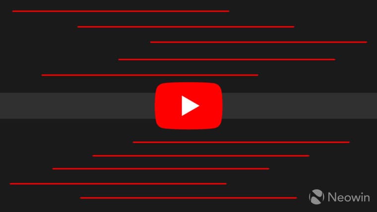 The YouTube logo on a black background