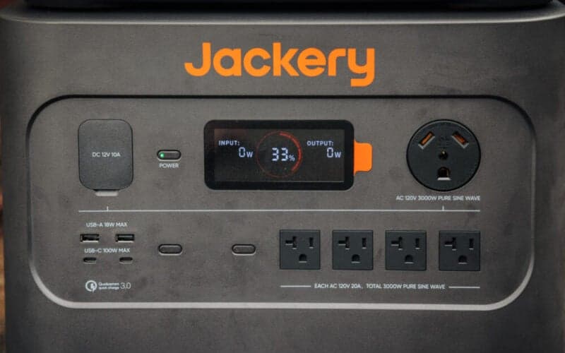 Jackery 2000 Plus front panel close-up