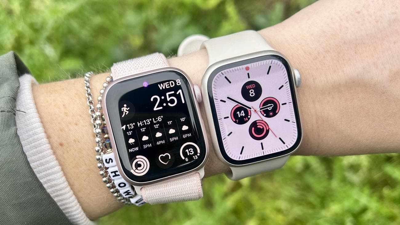 μια φωτογραφία του Apple Watch 9 και του Apple Watch 8