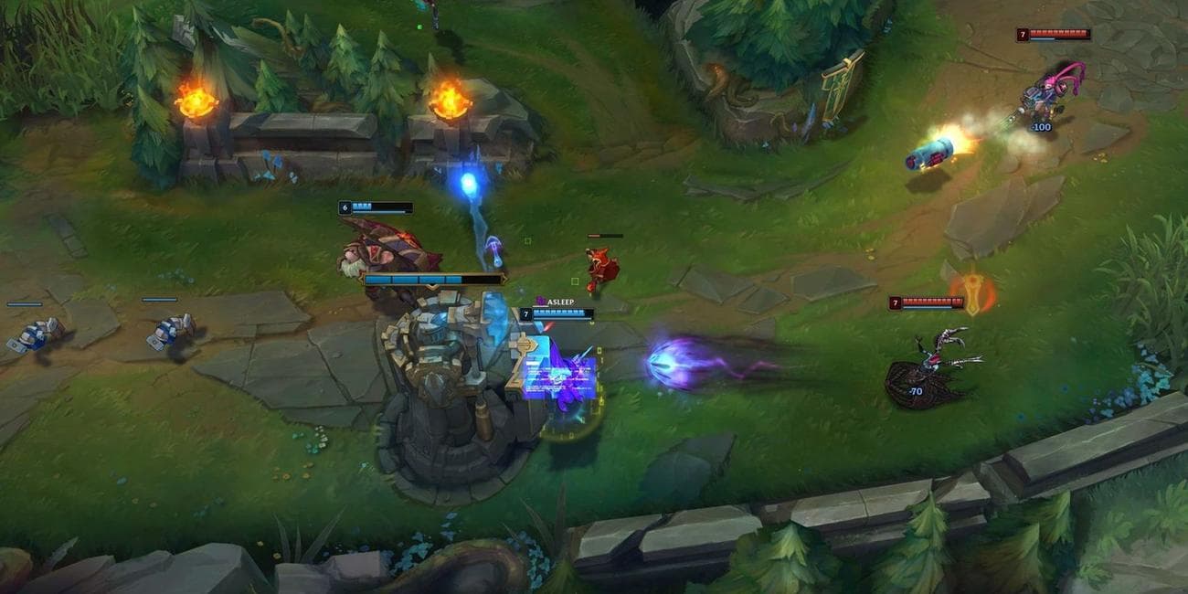 A battle in League of Legends