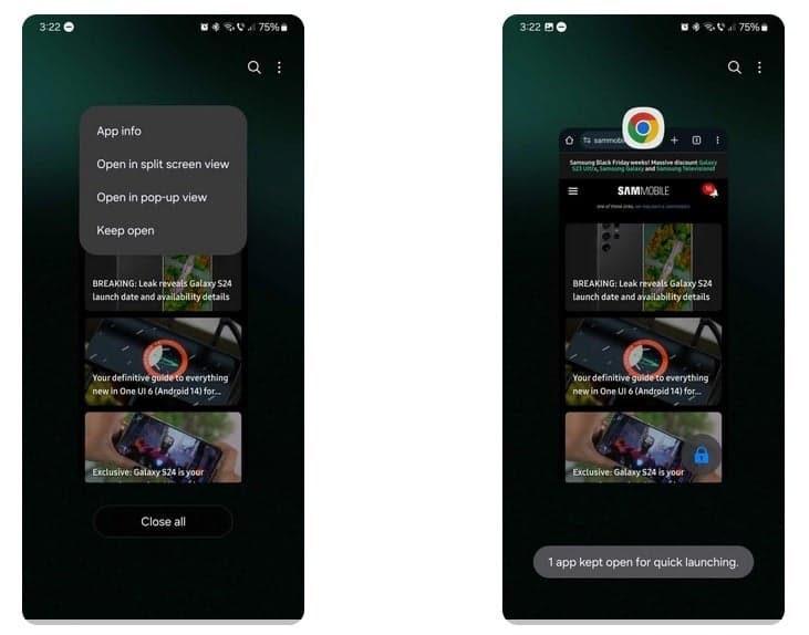 Σε ορισμένα τηλέφωνα Galaxy με One UI, μπορείτε να κλειδώσετε μια ανοιχτή εφαρμογή για να μην κλείσει κατά λάθος - Η εξαιρετική ιδέα στο One UI εμποδίζει τους χρήστες Galaxy να κλείνουν κατά λάθος ανοιχτές εφαρμογές