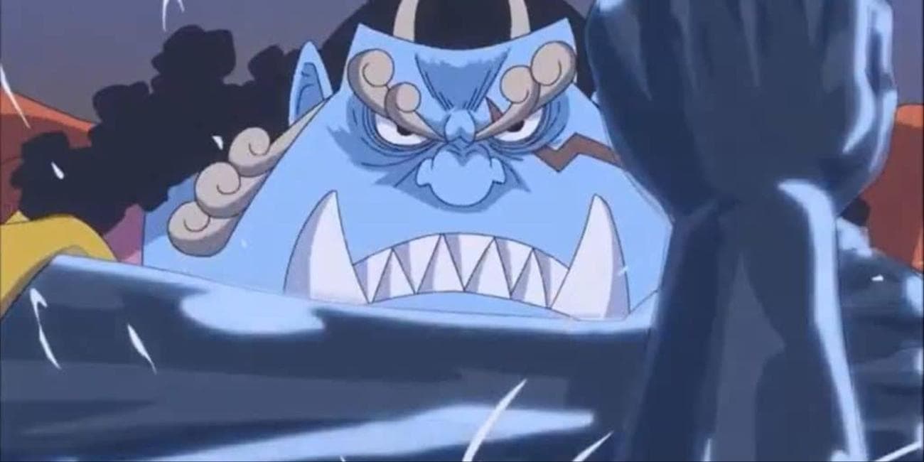 Η Jinbe χρησιμοποιεί Busoshoku Haki ενώ παλεύει Who's-Who στο Wano σε ένα κομμάτι