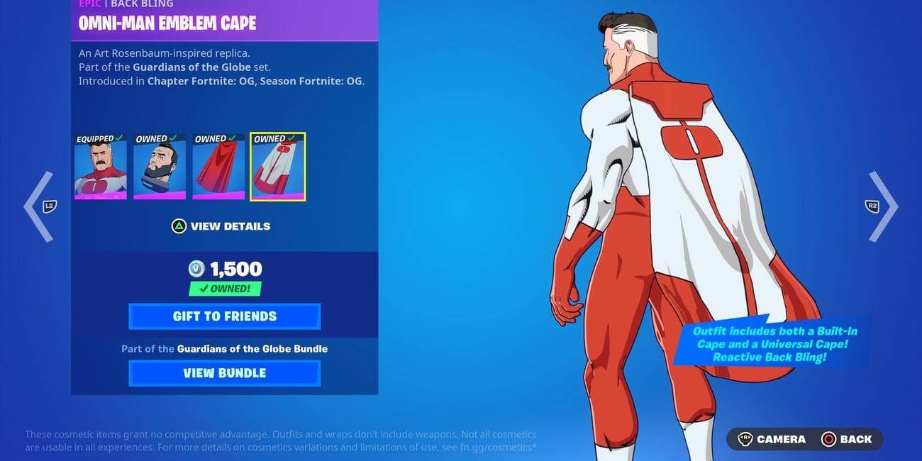 Ακρωτήρι με έμβλημα του omni-man