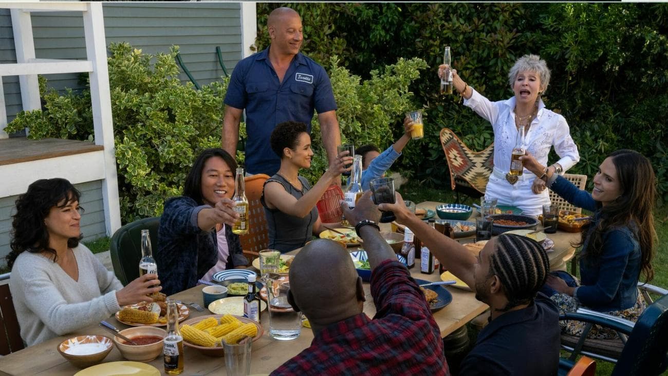 The family of 'Fast X' has a cookout.