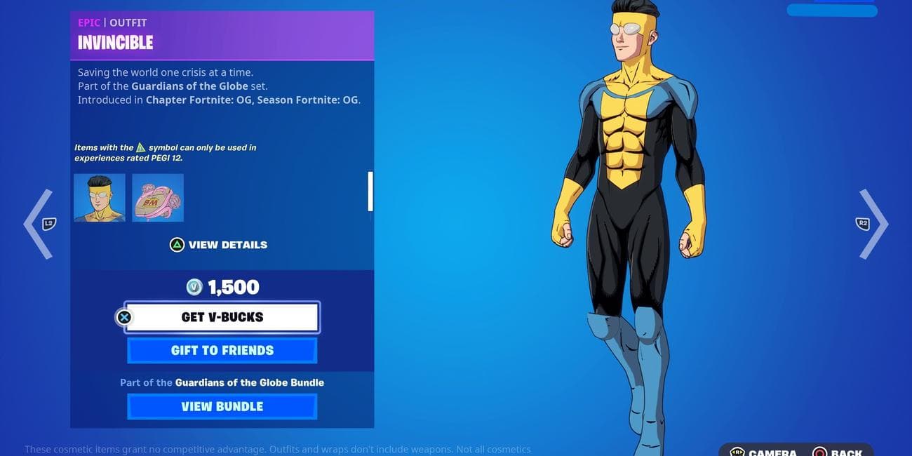 ανίκητο δέρμα στο fortnite