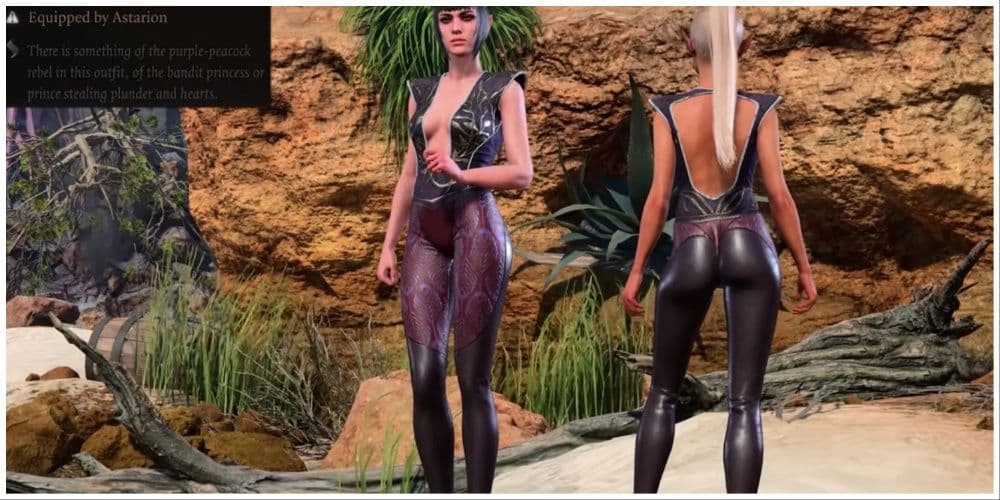 Shadowheart που φορά την αναρχική στολή στο Baldur's Gate 3