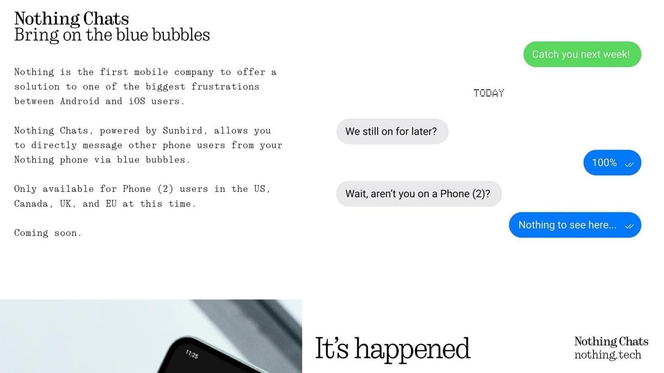Sorry, America! iMessage coming to Android won’t solve the real problem: Don’t let Nothing fool you, Sorry, America! iMessage coming to Android won’t solve the real problem: Don’t let Nothing fool you, TechWar.gr