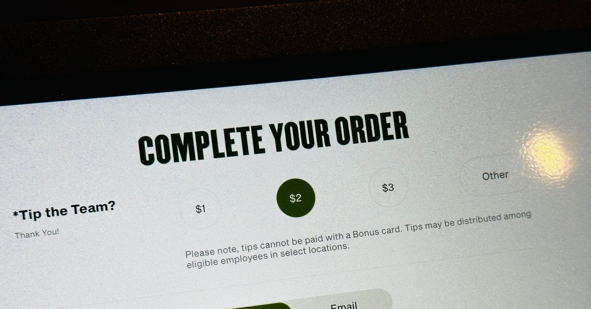 Οι πιεστικές οθόνες ολοκλήρωσης αγοράς βοηθούν το "tipflation"
