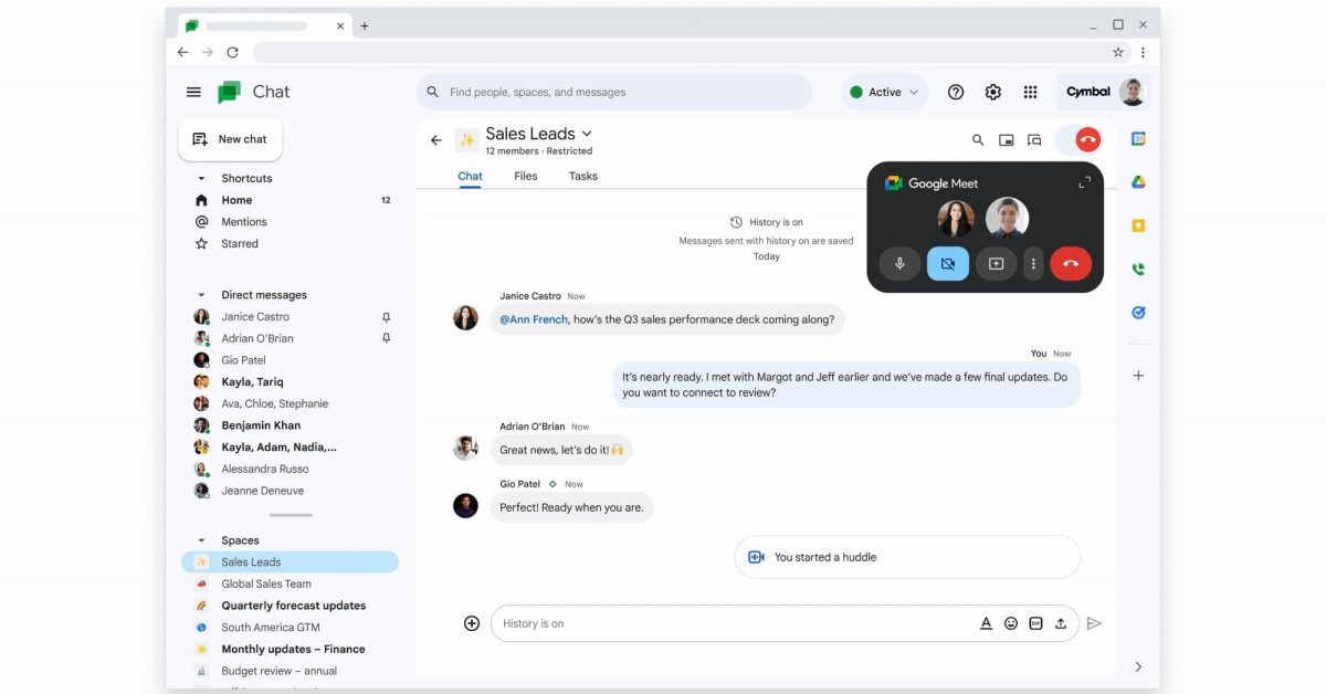 Το νέο λογότυπο του Google Chat είναι δυνατό να αποκαλυφθεί έγκαιρα
