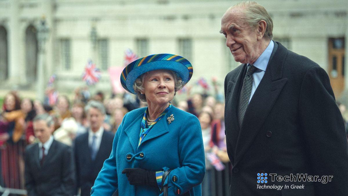 Imelda Staunton as Queen Elizabeth II and Jonathan Pryce as Prince Philip in The Crown season 6 part 2