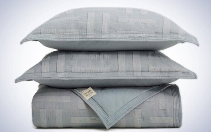 Double Stitch Cotton Jacquard Quilt Set