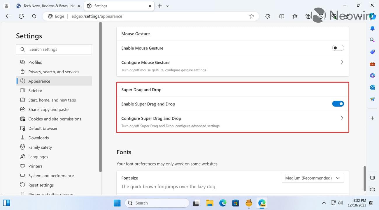 Το Microsoft Edge Super Drag and Drop διευκολύνει το άνοιγμα συνδέσμων σε νέες καρτέλες, Το Microsoft Edge Super Drag and Drop διευκολύνει το άνοιγμα συνδέσμων σε νέες καρτέλες, TechWar.gr