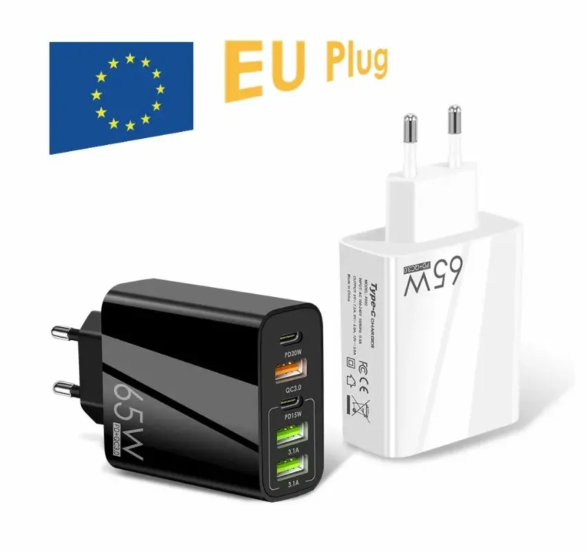 F002 - Ταχυφορτιστής 65W με 5 θύρες στα 6,8€!!, F002 – Ταχυφορτιστής 65W με 5 θύρες στα 6,8€!!, TechWar.GR