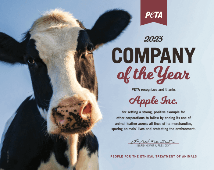 Η Apple ανακηρύχθηκε ως η PETA Εταιρεία της Χρονιάς