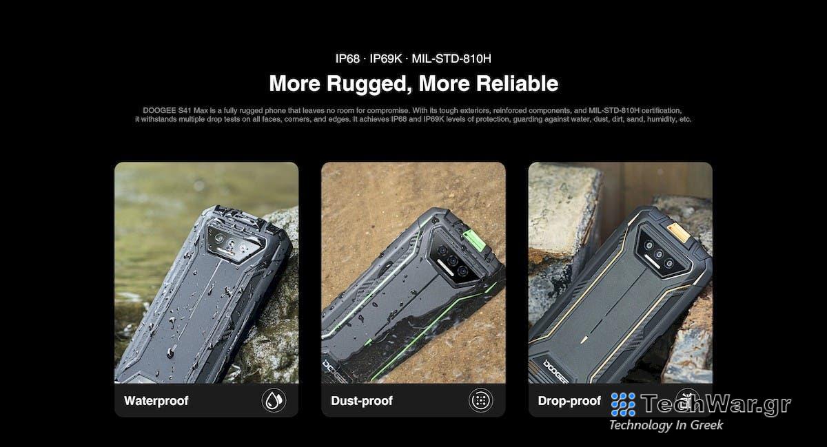 Doogee: διαθέσιμα τα νέα ανθεκτικά τηλέφωνα S41 Max και S41 Plus

