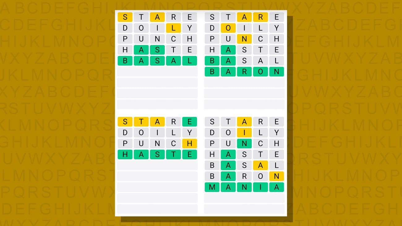 Quordle σήμερα - υποδείξεις και απαντήσεις για τη Δευτέρα 11 Δεκεμβρίου (παιχνίδι #686), Quordle σήμερα – υποδείξεις και απαντήσεις για τη Δευτέρα 11 Δεκεμβρίου (παιχνίδι #686), TechWar.gr