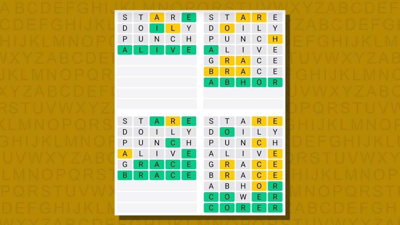 Quordle σήμερα - υποδείξεις και απαντήσεις για την Τετάρτη 27 Δεκεμβρίου (παιχνίδι #702), Quordle σήμερα – υποδείξεις και απαντήσεις για την Τετάρτη 27 Δεκεμβρίου (παιχνίδι #702), TechWar.gr