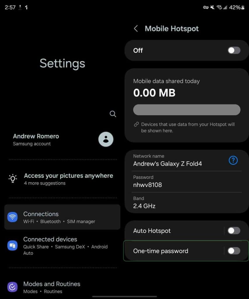 Το One UI 6 φέρνει κωδικούς πρόσβασης μίας χρήσης για hotspot για κινητά, Το One UI 6 φέρνει κωδικούς πρόσβασης μίας χρήσης για hotspot για κινητά, TechWar.gr