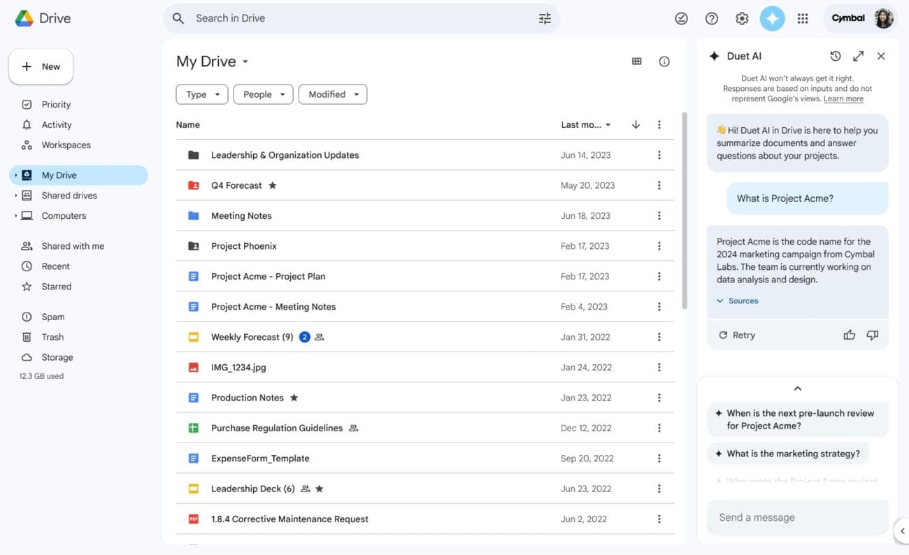 Τι μπορεί να κάνει το πλαϊνό πλαίσιο Duet AI στο Google Drive, Έγγραφα, Τι μπορεί να κάνει το πλαϊνό πλαίσιο Duet AI στο Google Drive, Έγγραφα, TechWar.gr