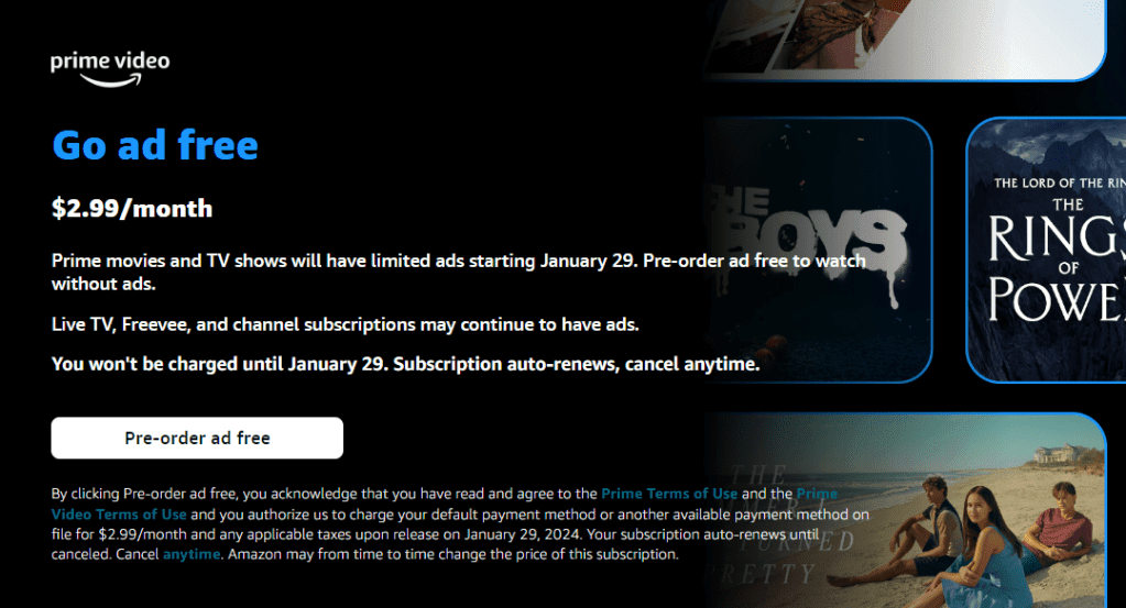 Οι διαφημίσεις Amazon Prime Videos φτάνουν τον Ιανουάριο του 2024, Οι διαφημίσεις Amazon Prime Videos φτάνουν τον Ιανουάριο του 2024, TechWar.gr