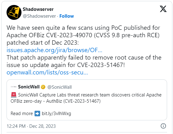Το ελάττωμα του Apache OFBiz RCE χρησιμοποιείται για την εύρεση ευάλωτων διακομιστών Confluence, Το ελάττωμα του Apache OFBiz RCE χρησιμοποιείται για την εύρεση ευάλωτων διακομιστών Confluence, TechWar.GR